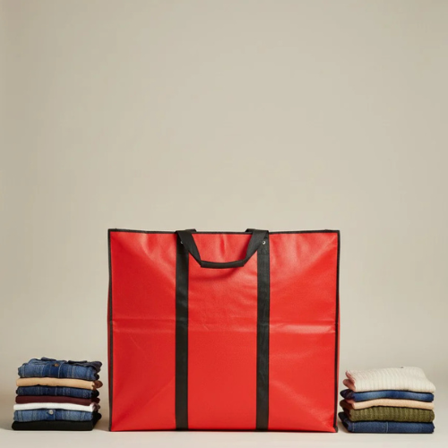 Storage Bag - Red - Size - 27*24+14 -120 GSM - Non Woven